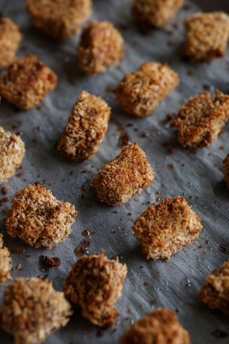 Process image of Crispy Baked Tofu Nuggets