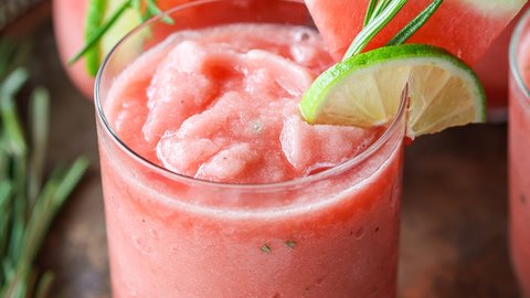Frosted Watermelon Rosemary Slushy