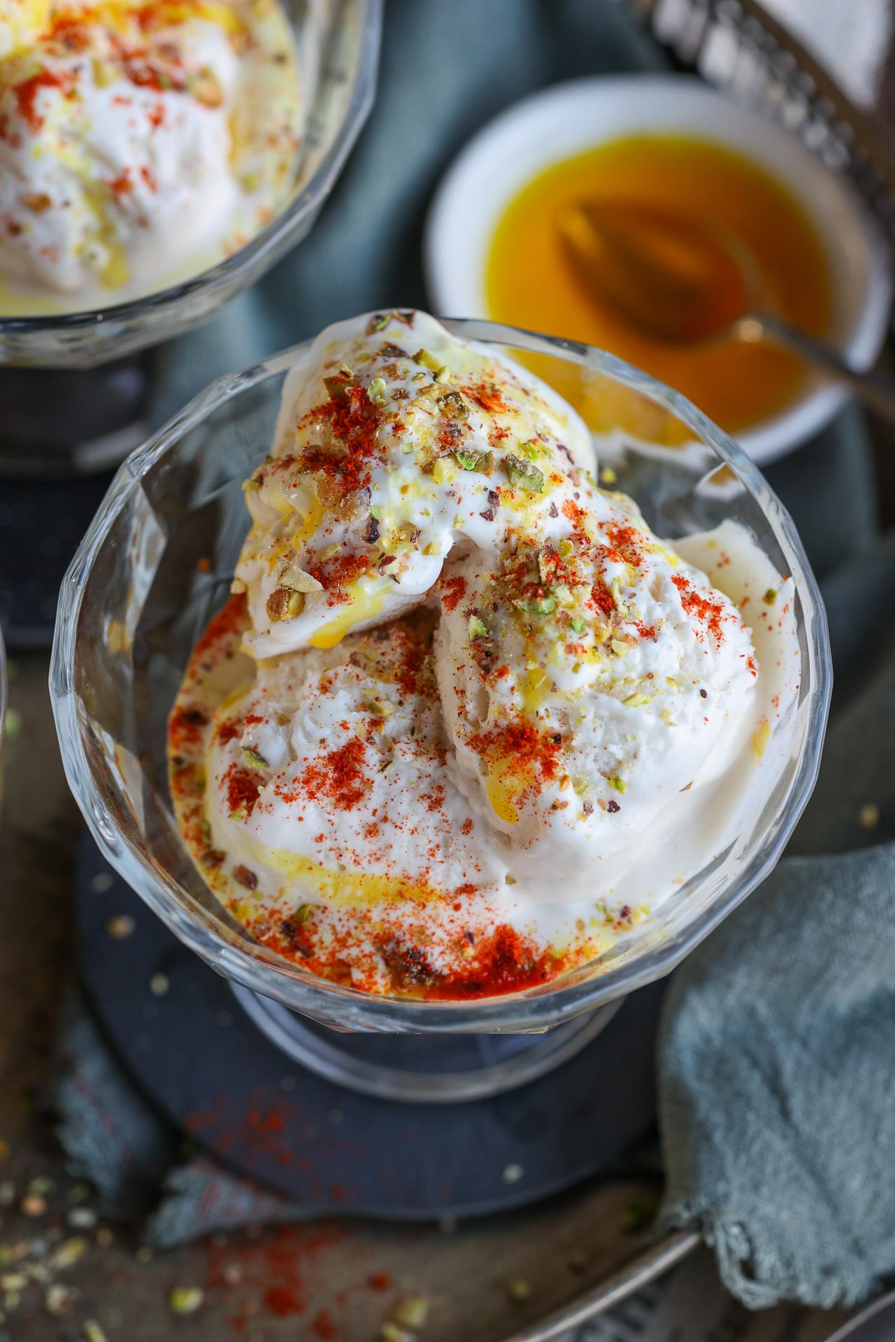 Main image of No-Churn Spiced Vanilla Rose Ice Cream