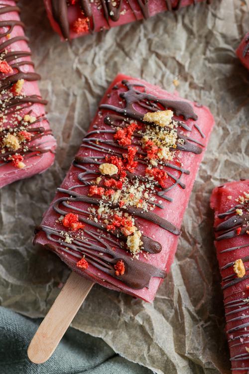 image of Strawberry Cheesecake Popsicles
