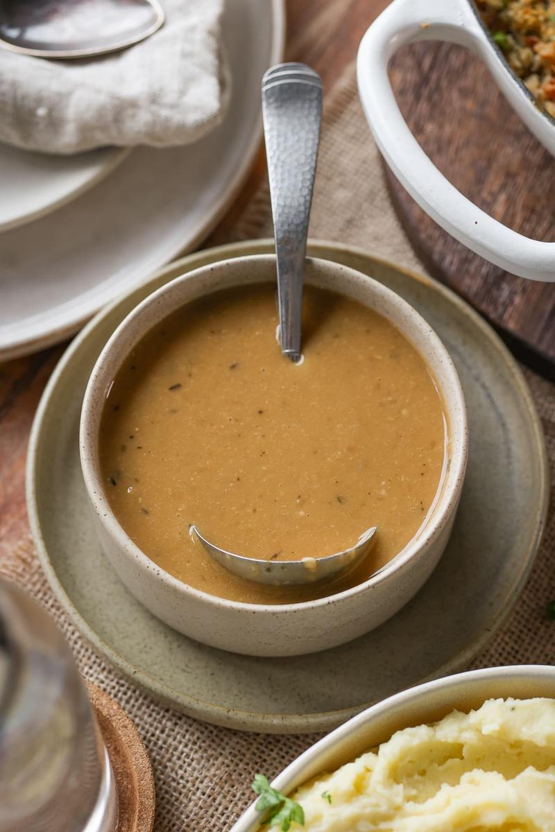 a serving of dairy-free sauce for xmas
