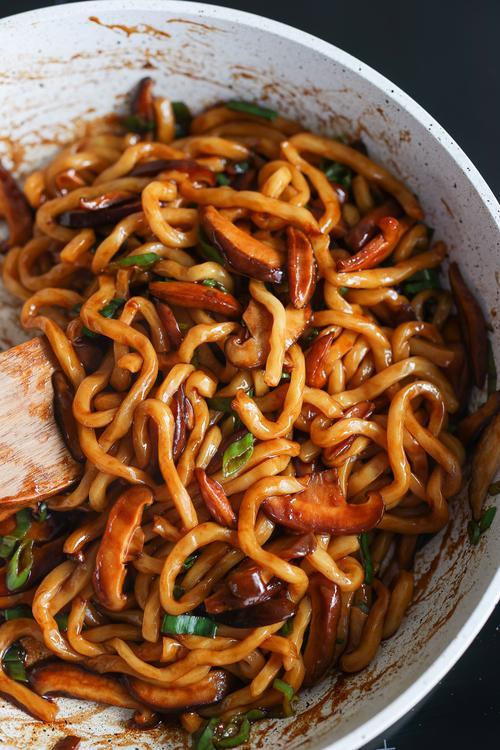 Shoyu Butter Udon Noodles Pick Up Limes