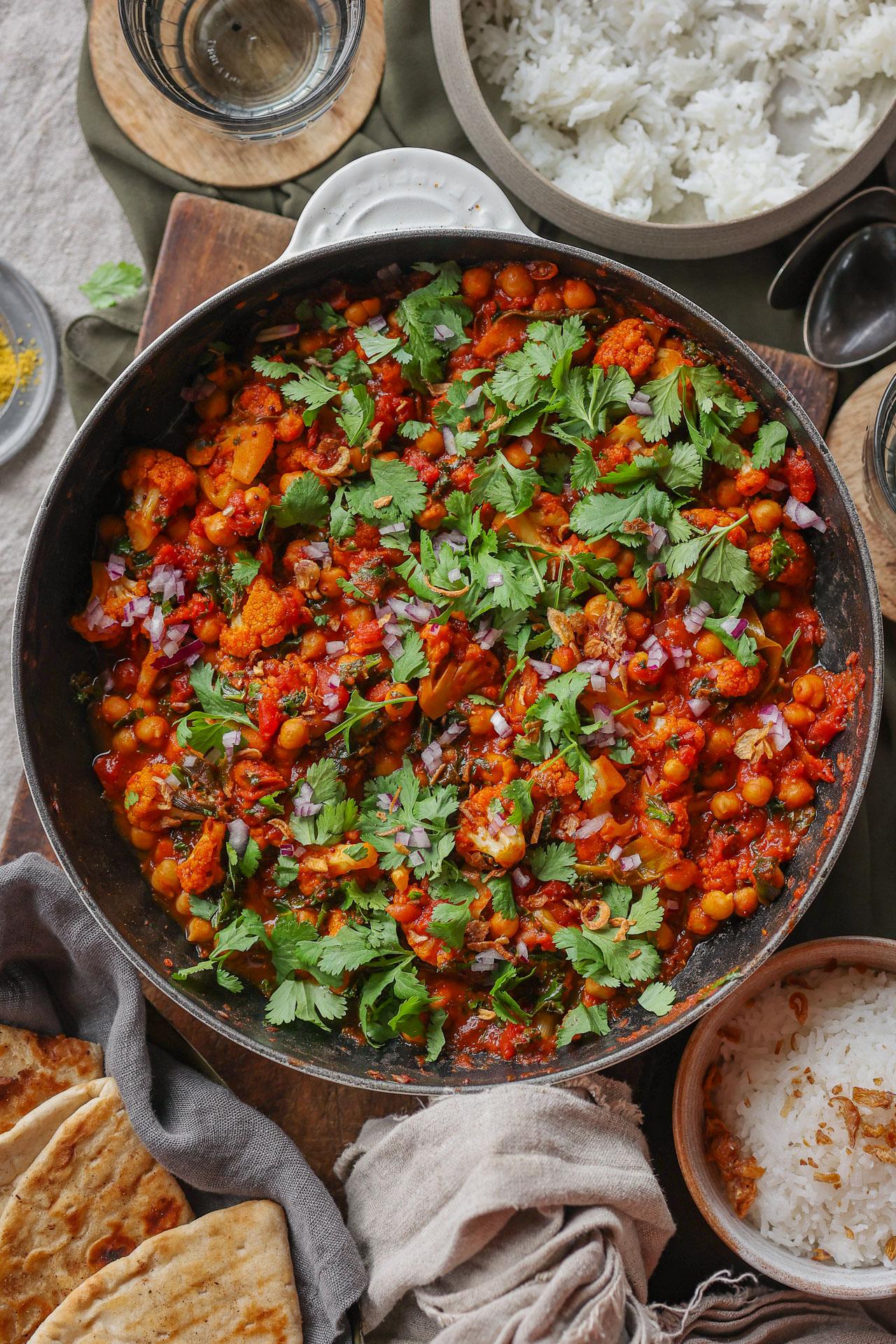 Main image of Cauliflower Chickpea Tomato Curry