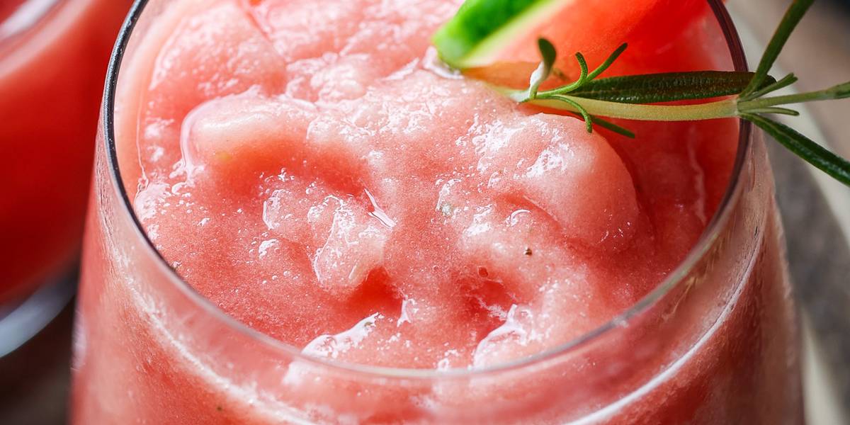 Frosted Watermelon Rosemary Slushy | Pick Up Limes