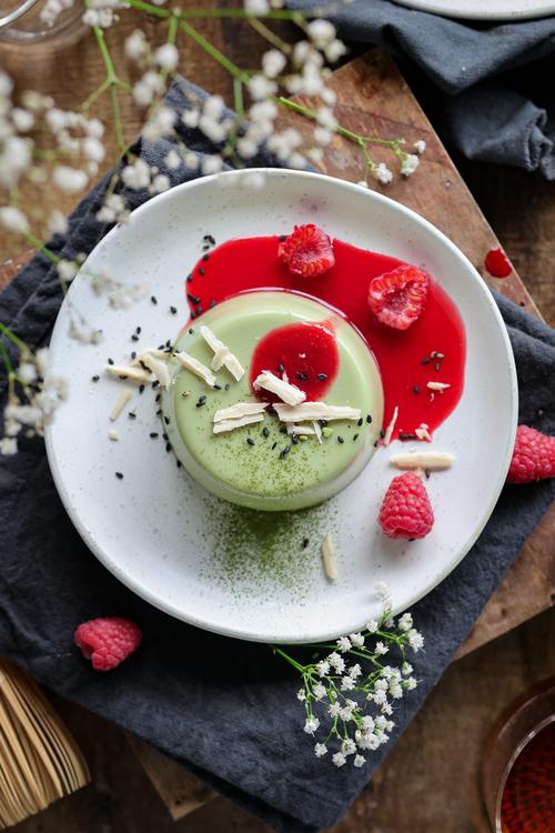 image of Matcha & White Chocolate Panna Cotta