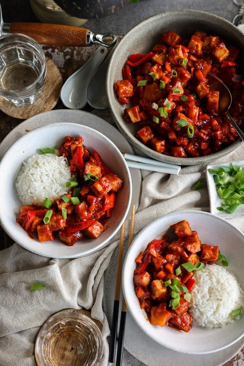 Sweet & Sour Tofu StirFry Pick Up Limes