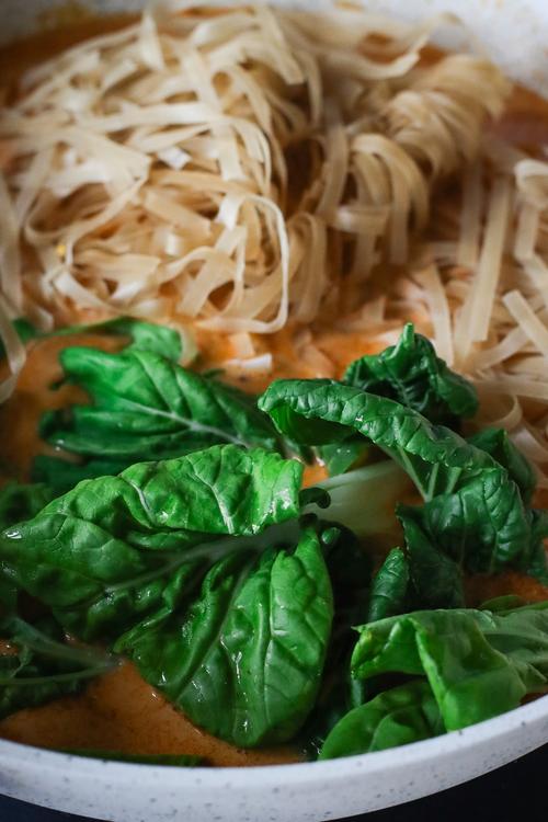 Thai Red Curry Noodle Soup with Crispy Tofu Pick Up Limes