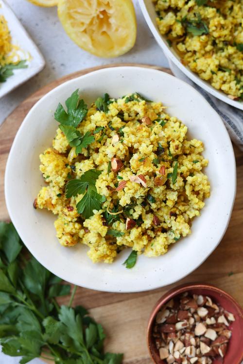 image of Herby Lemon Millet Pilaf