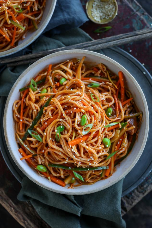image of Bibim Guksu - Spicy Korean Noodle Salad