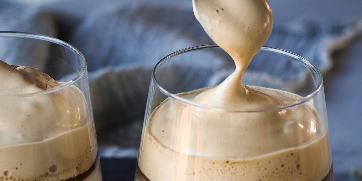 Coconut Vanilla Iced Coffee with Coffee Whip | Pick Up Limes