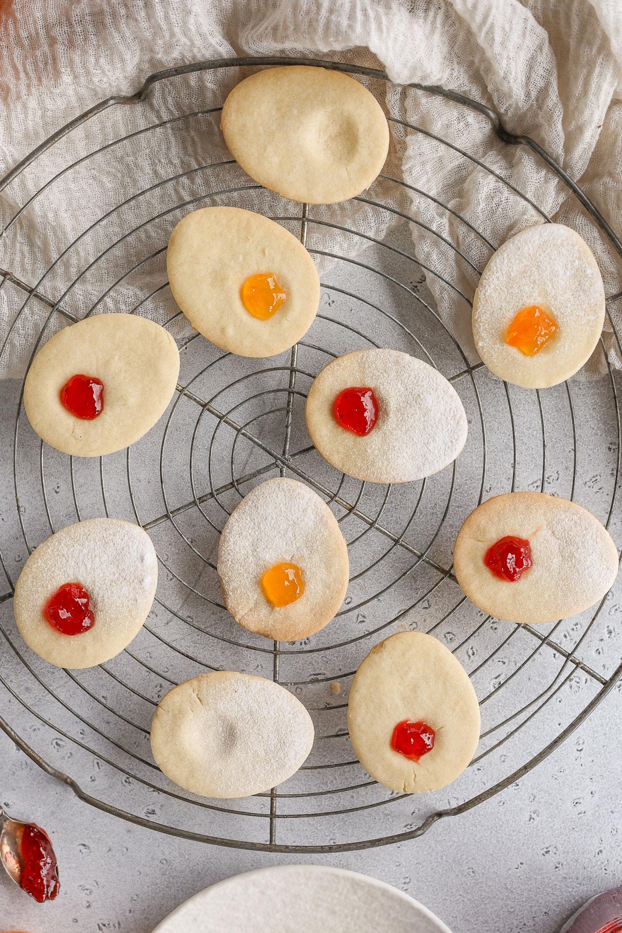 Main image of Easter Egg Shortbread Thumbprint Cookies