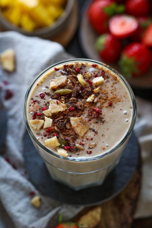 image of Fruity Cinnamon Oat Breakfast Smoothie