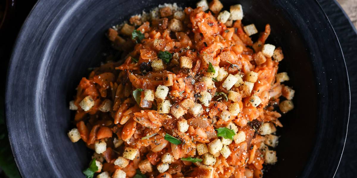 Eggplant Pesto Orzo | Pick Up Limes