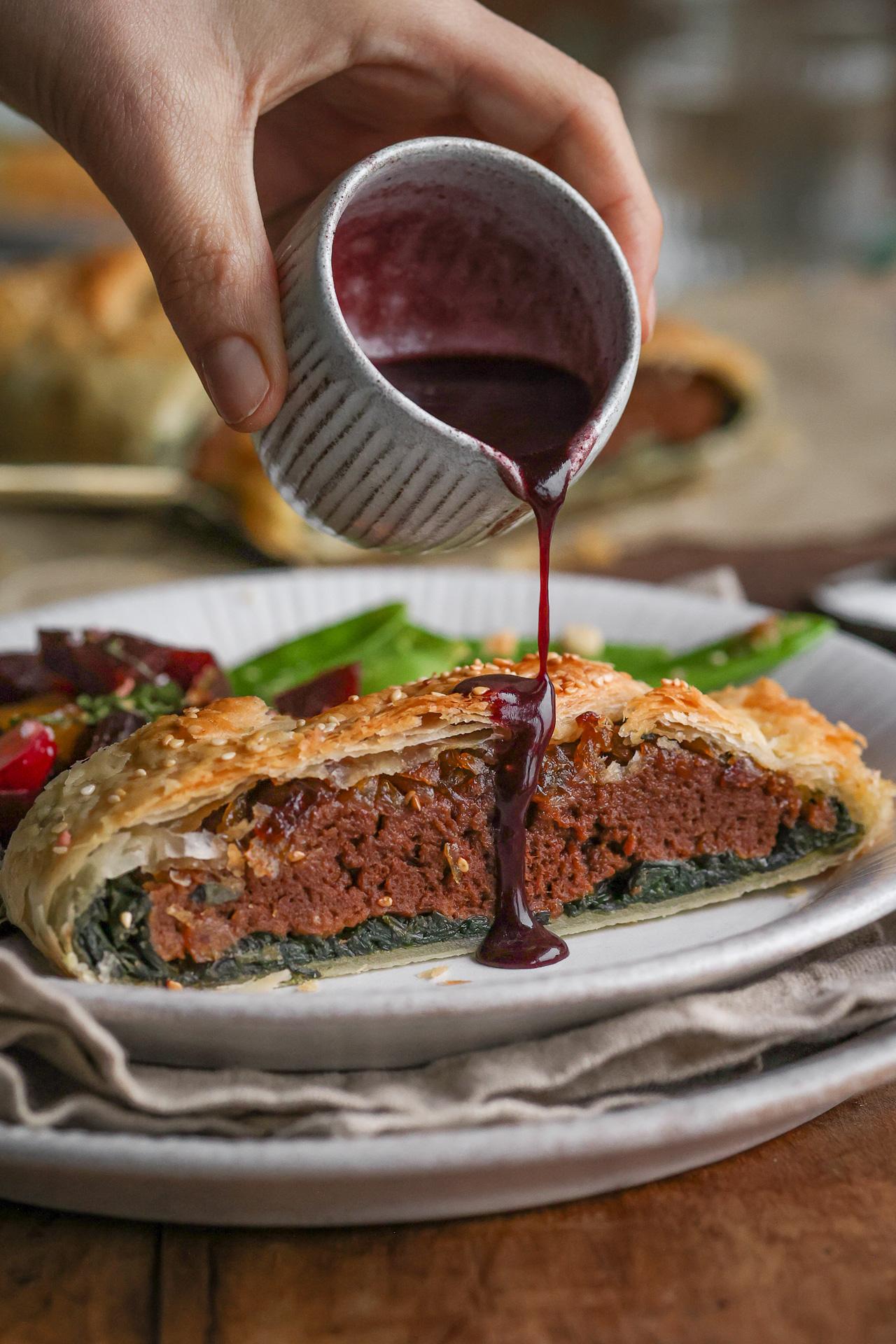 Main image of Seitan Wellington with Red Wine Reduction