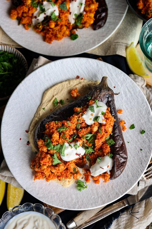 image of Loaded Harissa Eggplant