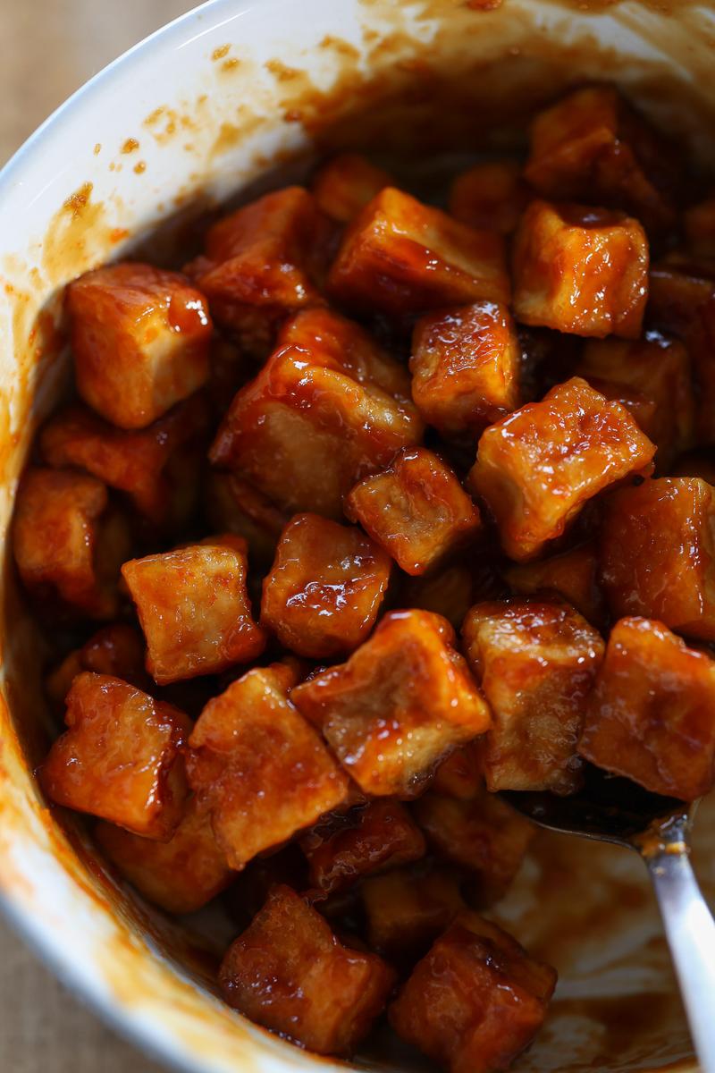 Process image of Teriyaki Tofu & Veggie Wraps
