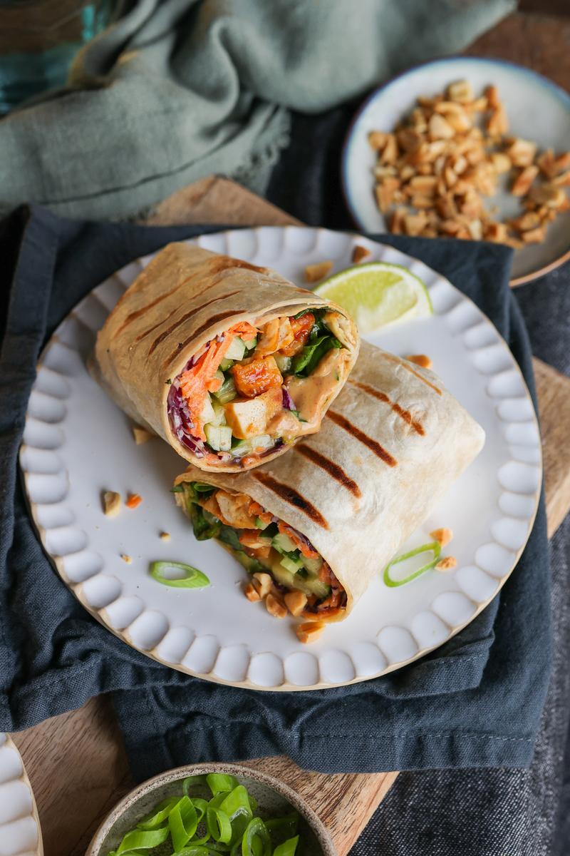 Process image of Teriyaki Tofu & Veggie Wraps
