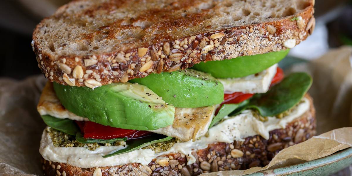 Roasted Bell Pepper Pesto Sandwich | Pick Up Limes