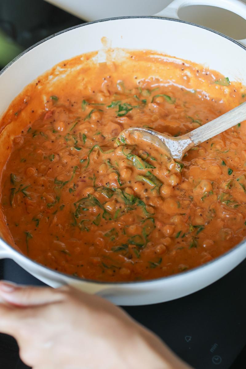 Process image of Creamy Tomato Chickpea Curry