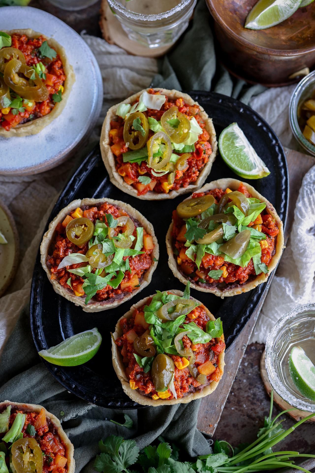 Main image of Mexican Sopes with Picadillo Topping