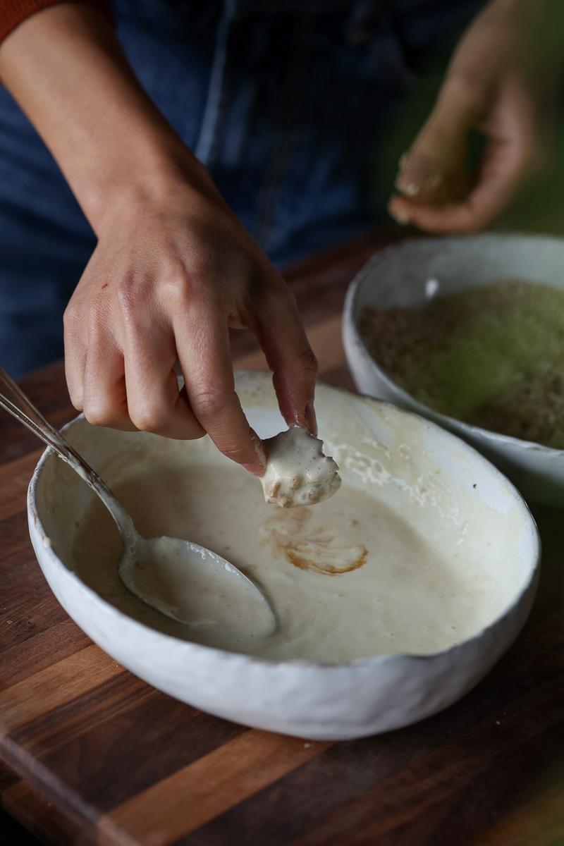 Process image of Crispy Baked Tofu Nuggets