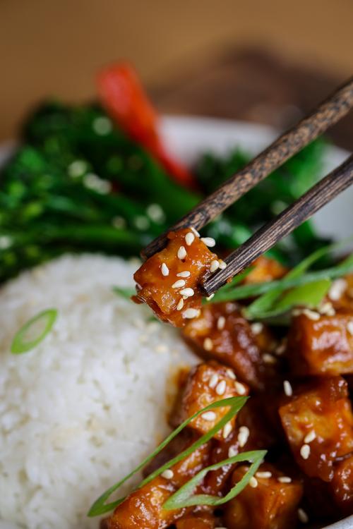 Spicy Orange Glazed Tofu Pick Up Limes